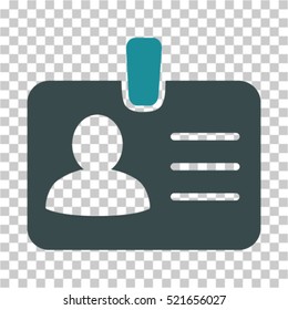 Person Badge icon. Vector pictogram style is a flat symbol, color, chess transparent background. Designed for software and web interface toolbars and menus.