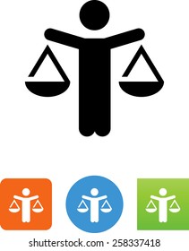 Person Balancing Scales Icon