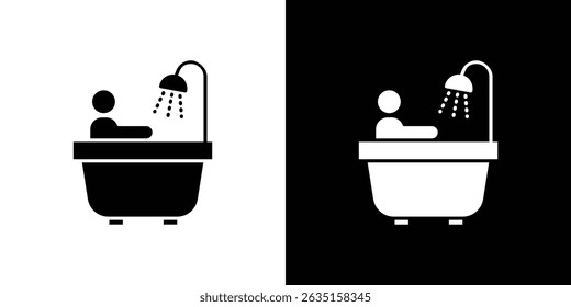 Person Bathing icon concept, vector illustration