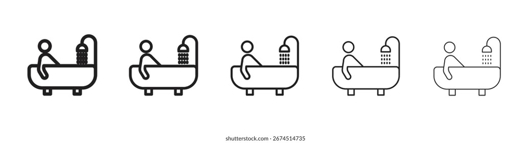 Persona Diseño de icono de baño, logotipo, App, interfaz de usuario. Ilustración vectorial, EPS