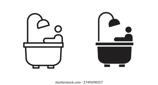 Person Bathing icon in a simple, black and white style.