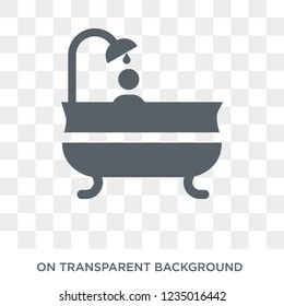 Person Bathing icon. Trendy flat vector Person Bathing icon on transparent background from People collection. 