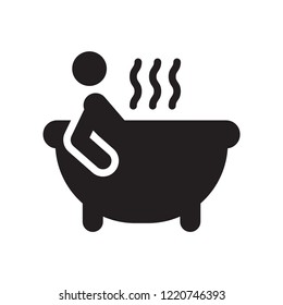 Person Bathing icon. Trendy Person Bathing logo concept on white background from People collection. Suitable for use on web apps, mobile apps and print media.