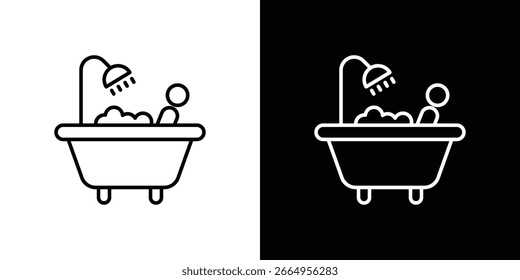 Person Bathing icon vector illustration - high quality black style vector icons
