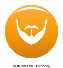Person beard icon. Simple illustration of person beard vector icon for any design orange