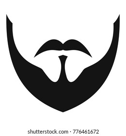 Person beard icon. Simple illustration of person beard vector icon for web