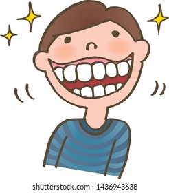 Person of beautiful alignment of teeth