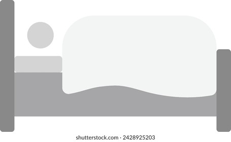Person in Bed icon vector image. Suitable for mobile application web application and print media.