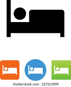 Person in bed sleeping icon