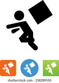 Person Being Injured By A Falling Object Icon