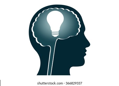 A person with a big idea in his brain