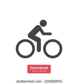 Person Biking icon. Person Biking symbol design from People collection. Simple element vector illustration on white background.