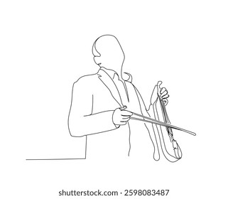 A person from the Black Sea is playing the kemençe musical instrument. Eastern Black Sea Folk Dances. Hand made vector not Al