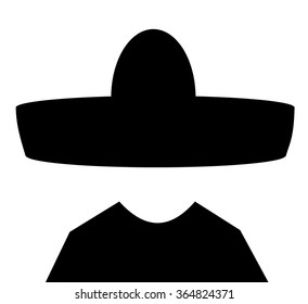 person with black sombrero