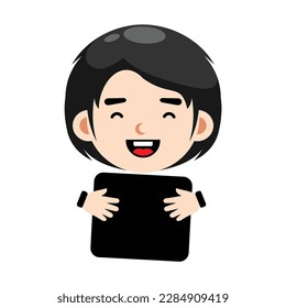 person with a blackboard vector, boy person