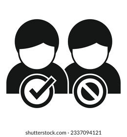 Person blacklist icon simple vector. Digital user. Cyber device
