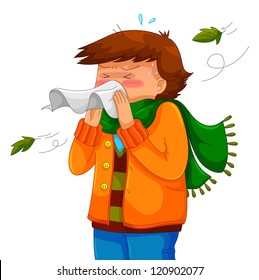 person blowing his nose in a chilly weather (JPEG available in my gallery)