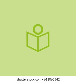 person with a  book, icon