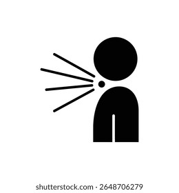 Person Breathing with Focus Lines for Mindfulness or Meditation Practice