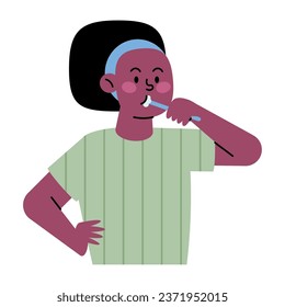 person brushing teeth design vector isolated