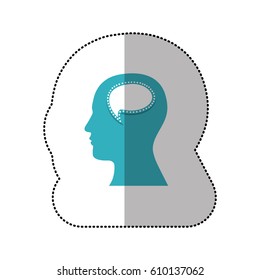 person with bubble brain icon, vector illustration design