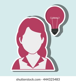 person and bulb design, vector illustration eps10 graphic 