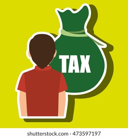 person calendar date tax payment vector illustration eps 10