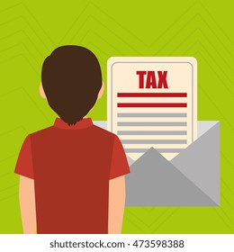 person calendar date tax payment vector illustration eps 10