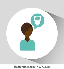 person with camera lens icon, vecctor illustration