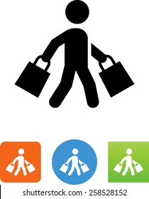 Person Carrying Shopping Bags Icon