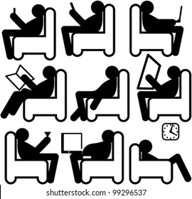 Person in the chair symbols