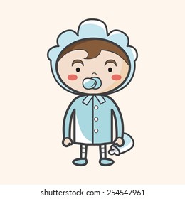 person character baby theme elements