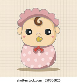 person character baby theme elements