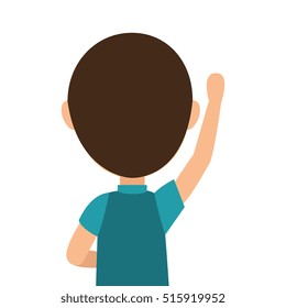 person character from behind