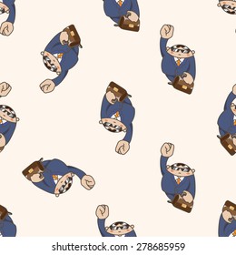 person character, cartoon seamless pattern background