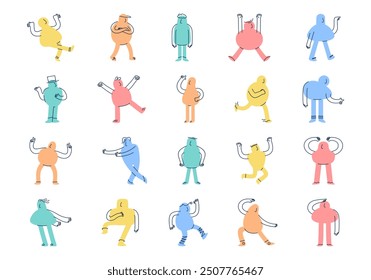 Person Character Shape Illustration Element Set