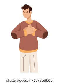 Person Character Showing Positive Gesture Like Thumb Up and Ok Symbol Vector Illustration