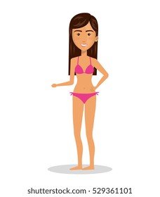 person charcter with Swimwear