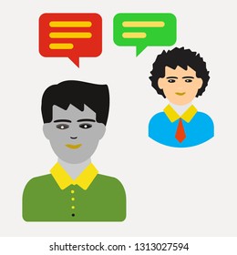 person chat vector icon