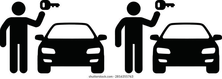 Person checking car engine oil with dipstick near vehicle