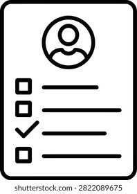 Person Checklist Icon With Three Checked Items And One Unchecked