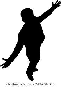 Person and child silhouettes engaged in various sports and activities including dance, karate, running, and soccer, depicted in a dynamic and energetic vector illustration