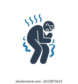 Person Chills Icon On White Background
