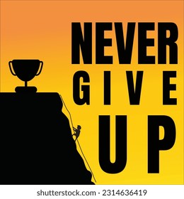 a person as if climbing a high cliff, trying to achieve success