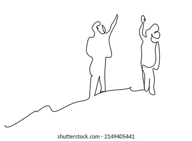 A Person Climbing To The Top Of A Mountain Top Raises His Arms In The Air