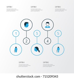 Person Colorful Icons Set. Collection Of Old, Head, Worker And Other Elements. Also Includes Symbols Such As Worker, Head, Businessman.