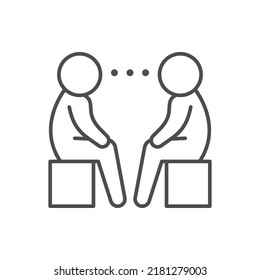 Person Communication Line Outline Icon