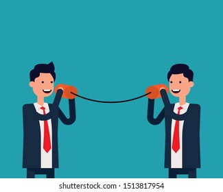 Comunicación personal. Concepto de conexión de ilustración de vector, conversación en equipo
