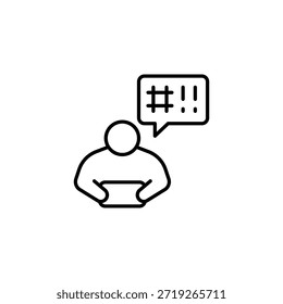 Persona se queja en línea usando Tablet Comentarios negativo