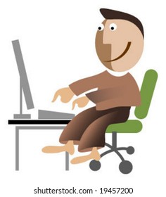 Person with computer